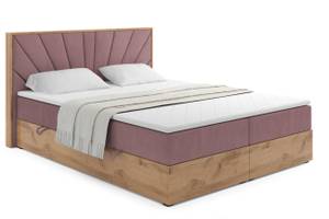 Boxspringbett LOLLY6 Rosé - Breite: 129 cm - H4