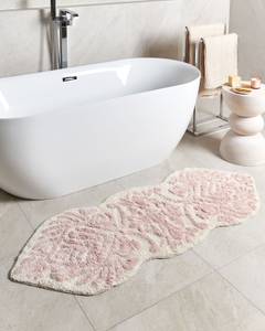 Tapis de bain CANBAR Rose foncé - Blanc