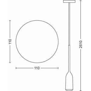 Pendelleuchte Devote Weiß - Metall - Kunststoff - 6 x 43 x 6 cm