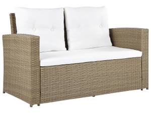 Set de jardin LUCA Beige - Bleu - Marron - Blanc - Polyrotin - 128 x 77 x 61 cm