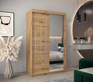 Armoire à portes coulissantes york 2 Imitation chêne - Largeur : 120 cm - 2 porte