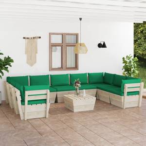 Garten-Lounge-Set (10-teilig) 3016490-23 Grün