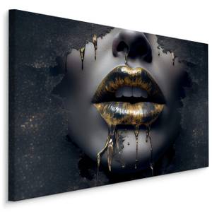 Image Sur Toile Visage Abstrait Bouche 90 x 60 x 60 cm