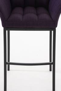 Tabouret de bar Damaso Lot de 2 Mauve - Noir