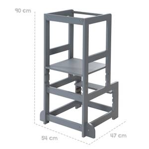 Lernturm Grau - Holzwerkstoff - 45 x 90 x 47 cm