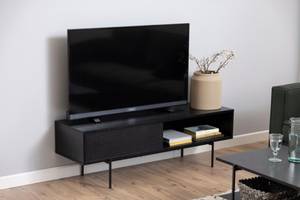 TV Tisch Angus Schwarz - Holz teilmassiv - 140 x 45 x 40 cm