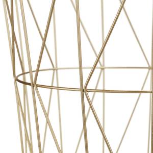 Korbtisch im 3er Set Gold - Weiß - Holzwerkstoff - Metall - 40 x 40 x 40 cm