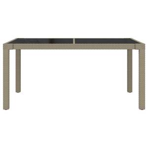 Table de jardin 3011479 Beige - Métal - Matière plastique - Polyrotin - 90 x 75 x 150 cm