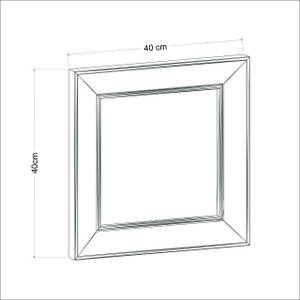 Spiegel Abel 4er 40x40cm Silber Silber - Holz teilmassiv - 40 x 40 x 4 cm