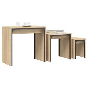 Couchtische 3er Set D749 Braun - Holzwerkstoff - 35 x 56 x 60 cm