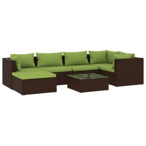 Salon de jardin (lot de 7) 3013633-10 Marron - Vert