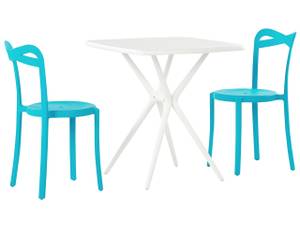 Set de bistrot SERSALE Bleu - Turquoise - Blanc - Matière plastique - 70 x 80 x 70 cm