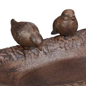 Bain d’oiseaux en fonte de fer Marron - Métal - 24 x 7 x 13 cm