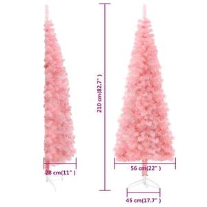 Demi-arbre de noël artificiel Rosé - 56 x 210 x 56 cm