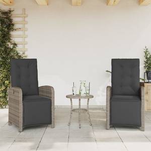 Gartensessel 2er Set D4906 Grau - 2er Set