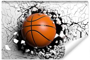 Fototapete BASKETBALL Rissige Wand 3D 368 x 254 x 254 cm