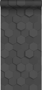 PP intissé éco texture hexagone 3d 7390 Noir