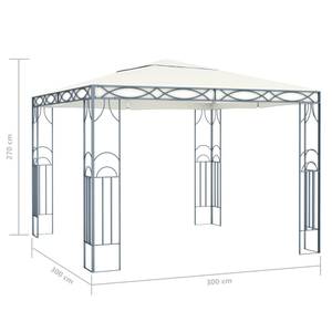 Pavillon Weiß - Metall - 300 x 270 x 300 cm