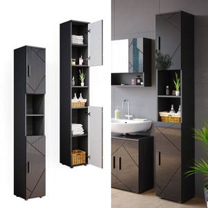 Mobilier de salle de bains Irma Anthracite - Anthracite brillant