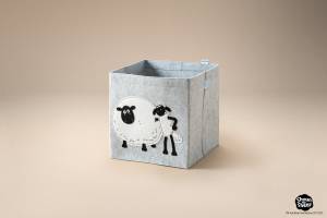 Aufbewahrungsbox Shaun ohne Deckel Grau - Kunststoff - 34 x 33 x 4 cm