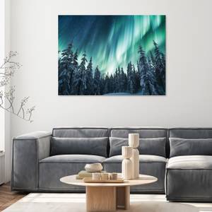 Leinwandbild Aurora borealis Landschaft 80 x 60 x 2 cm