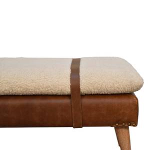 SITZBANK Boucle Braun - Massivholz - Holzart/Dekor - 90 x 40 x 35 cm