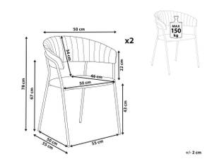 Chaise de salle à manger MARIPOSA Noir - Gris