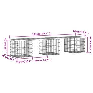 Banc de jardin 3030973-2 203 x 44 cm