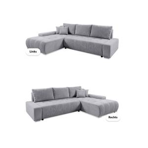 Ecksofa Eckcouch Tragel L Form Sofa Hellgrau - Ecke davorstehend rechts