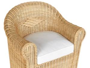 Gartenstuhl LIVADEIA Blau - Weiß - Rattan - 90 x 82 x 75 cm