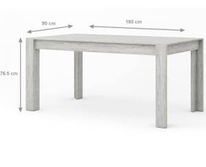 Esstisch Albal Grau - Holzwerkstoff - 90 x 77 x 160 cm