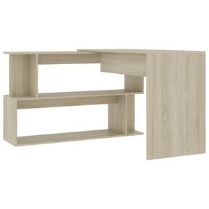 Schreibtisch Braun - Holzwerkstoff - Massivholz - 200 x 76 x 200 cm