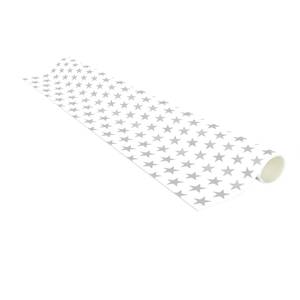 Große graue Sterne auf Weiß Vinyl-Teppich - Große graue Sterne auf Weiß - Querformat 3:2 - 120 x 80 cm