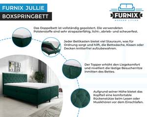 Boxspringbett JULLIE Grün - Breite: 206 cm