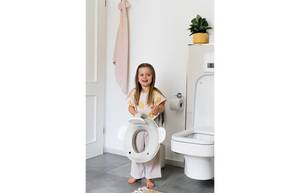 Toilettenaufsatz Wal Grau - Kunststoff - 40 x 22 x 38 cm