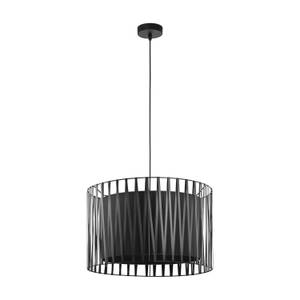 Lampe à suspension MINA Noir - Métal - Textile - 50 x 19 x 50 cm