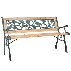 Gartenbank 40261 Braun - Holzwerkstoff - Metall - 122 x 73 x 51 cm