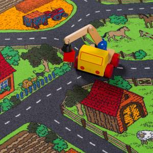 Kinder Spiel Teppich Bauernhof 160 x 160 cm