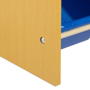 Kinderregal mit Aufbewahrungsboxen bunt Blau - Braun - Grün - Holzwerkstoff - Metall - Kunststoff - 86 x 88 x 31 cm