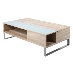 Kostrena Couchtisch Braun - Holzwerkstoff - Glas - Metall - 110 x 35 x 60 cm