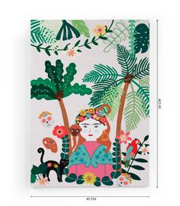 Leinwand Kinderdruck Frida Kahlo Textil - 3 x 60 x 40 cm