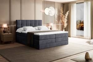 Boxspringbett MARCE KING Steingrau - Breite: 120 cm