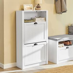 Armoire à Chaussures FSR87-K-W Blanc - Largeur : 60 cm