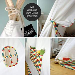 Tipi Zelt buntes Muster 120x120x150cm Textil - 150 x 150 x 120 cm