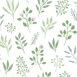 papier peint fleurs au style scandinave Lilas