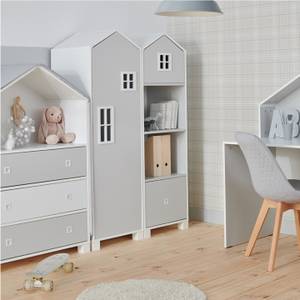 Kinderkleiderschrank MIRUM Grau - Weiß - Holzwerkstoff - 47 x 152 x 45 cm