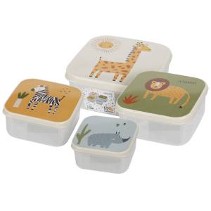 Lebensmittelbehälter für Kinder, 4er-Set Kunststoff - 14 x 7 x 14 cm