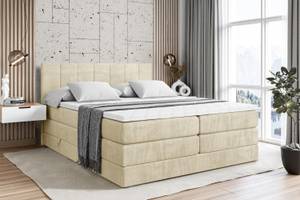 Boxspringbett MOETI KING Ecru - Breite: 180 cm