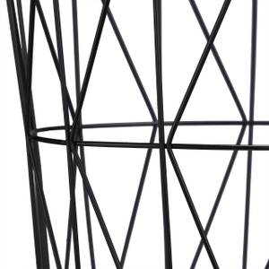 Korbtisch im 3er Set Schwarz - Holzwerkstoff - Metall - 40 x 41 x 40 cm