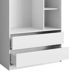 Kleiderschrank Elmo Weiß - Holzwerkstoff - 100 x 200 x 50 cm